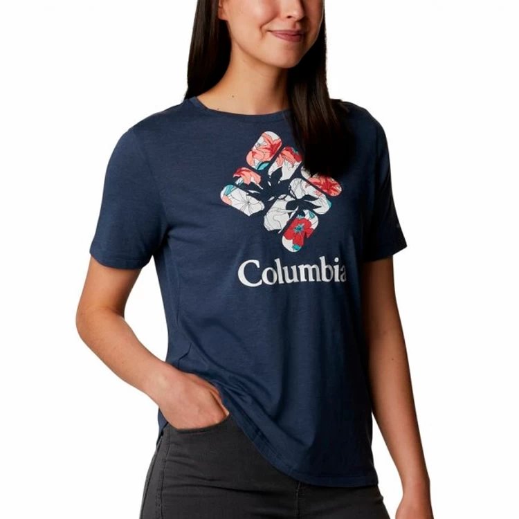 Polo Columbia Bluebird Day Relaxed Crew Neck S Albastru Femei photo 4