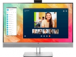 27.0" HP IPS LED EliteDisplay E273m FHD Conferencing Monitor Silver (5ms, 1000:1, 250cd,1920x1080, 178°/178°, VGA, DisplayPort, HDMI, USB Hub: 3 x USB3.0, USB-C, HD Webcam, Speakers Audio by Bang &amp; Olufsen, Mic, Pivot, Height-adjustable, VESA) 