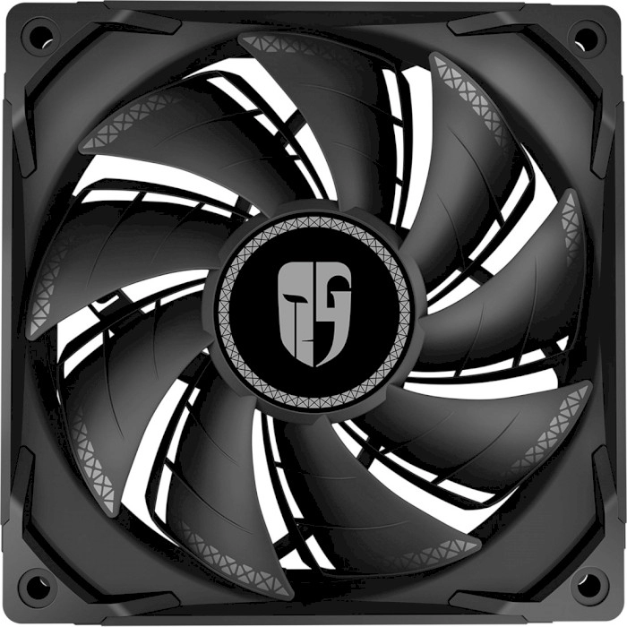 120mm Case Fan - DEEPCOOL Gamer Storm TF series "TF120S BLACK", 120x120x25mm, 500-1800rpm, <17.6~31.3dBa, 64.4 CFM, Hydro Bearing, Radiator fan, 4Pin, PWM, MTBF >40000 hours, Black photo 1