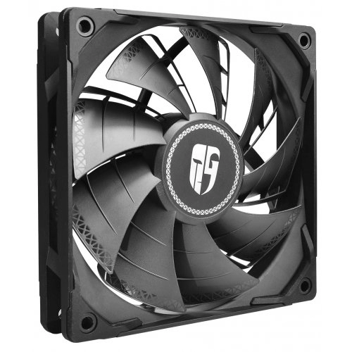 120mm Case Fan - DEEPCOOL Gamer Storm TF series "TF120S BLACK", 120x120x25mm, 500-1800rpm, <17.6~31.3dBa, 64.4 CFM, Hydro Bearing, Radiator fan, 4Pin, PWM, MTBF >40000 hours, Black photo 2
