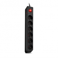 Фильтр сетевой SVEN Optima / 6 Sockets with children protection / 1,8m / Wall mountable / Black thumbnav 1