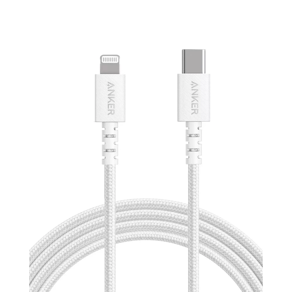 Cablu Type-C la Lightning Anker PowerLine Select+ / 1.8 m / white photo 1