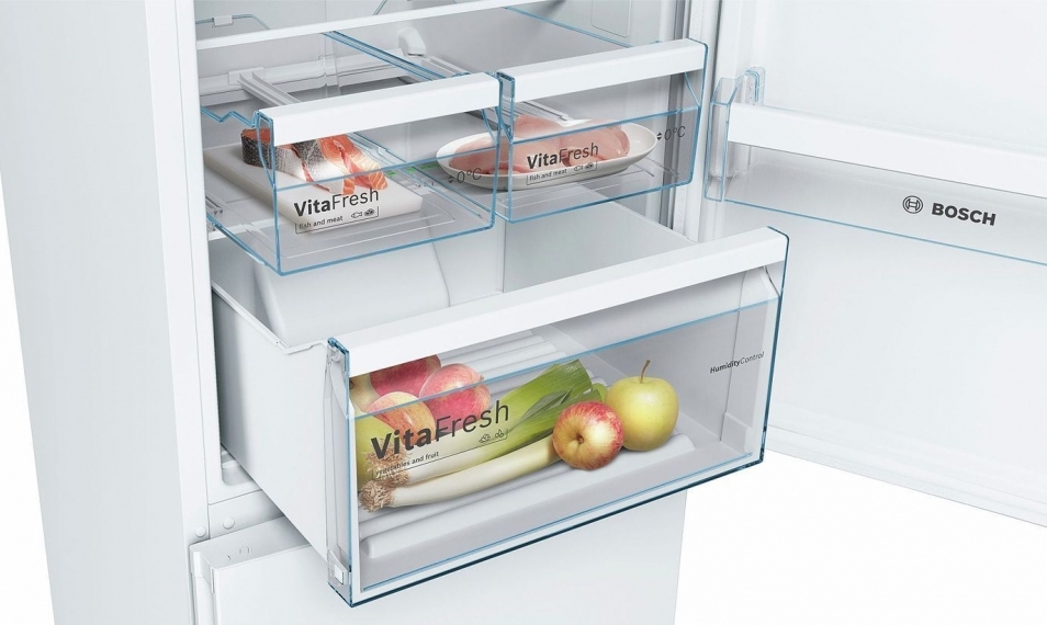 Frigider cu doua usi Bosch KGN39XW326 / 366 l / 203 cm / F / Alb photo 4