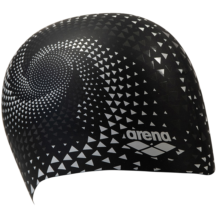 Casca de inot silicon Arena Print 2 1E368-273 Negru-alb photo 3