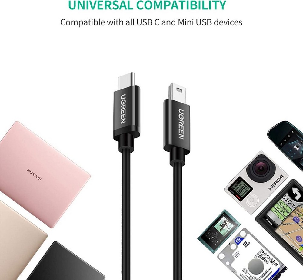 Кабель USB-C - Mini USB UGREEN 70873 2 /2м /Черный photo 3