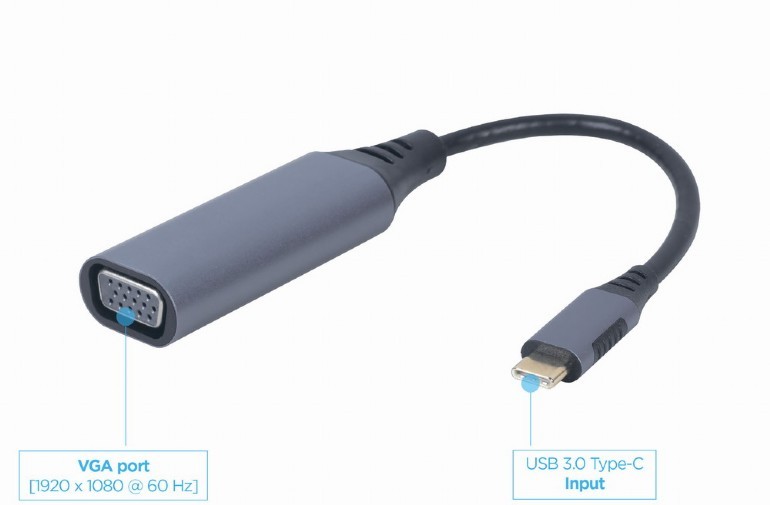 Adaptor Gembird  A-USB3C-VGA-01, USB Type-C to VGA photo 3
