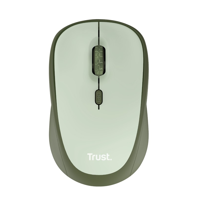 Мышь Беспроводная Trust Yvi + Eco / 8m 2.4GHz Micro receiver / 1600dpi / Green photo 1 Мышь Беспроводная Trust Yvi + Eco / 8m 2.4GHz Micro receiver / 1600dpi / Green photo 1