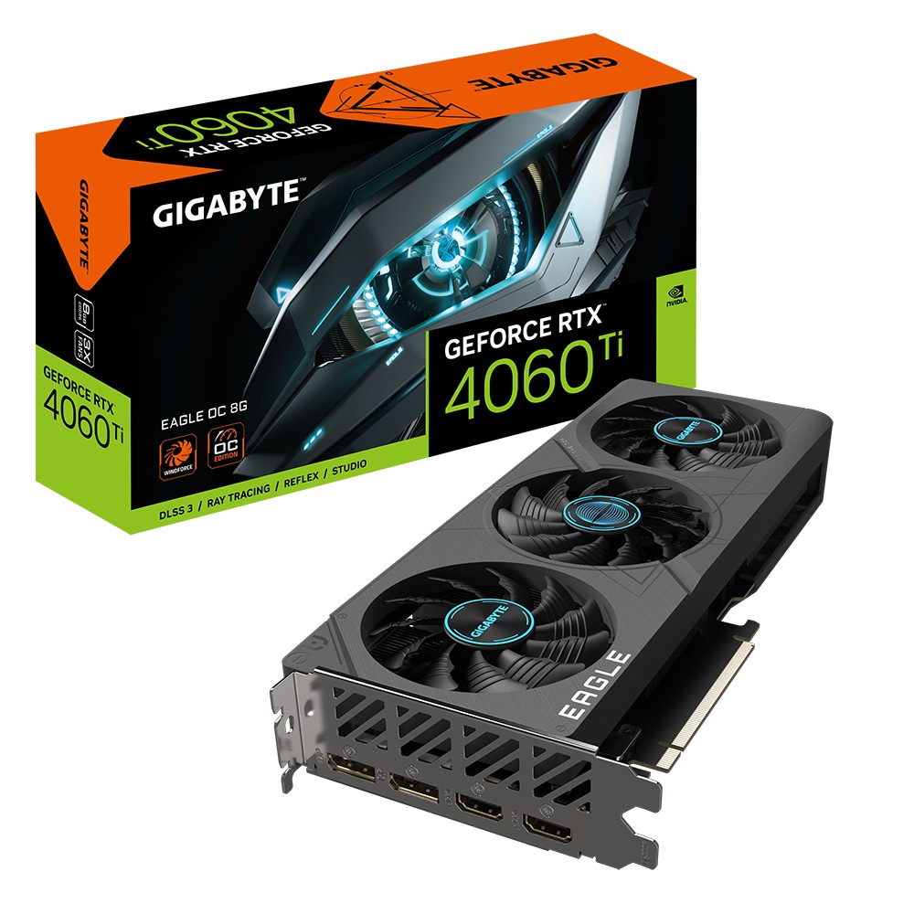 Видеокарта Gigabyte GeForce RTX 4060 Ti EAGLE OC/ 8GB/ GDDR6/ 128bit photo 1
