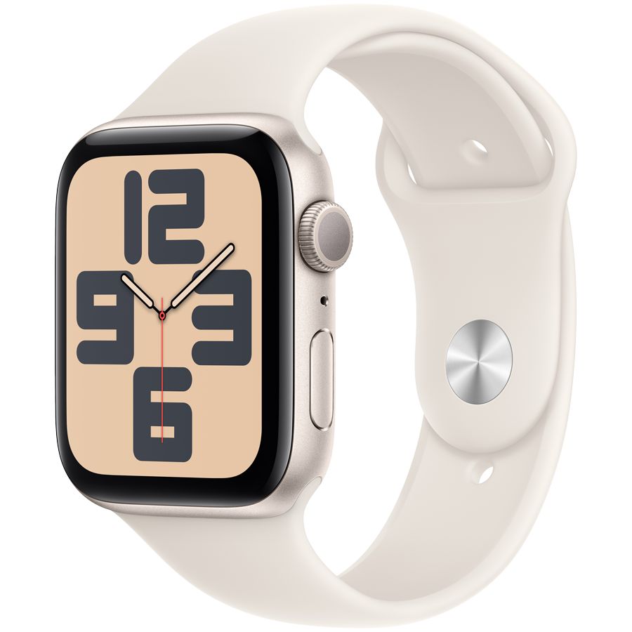 Smart watch Apple Watch SE 2024 GPS 44mm Starlight Aluminium Case with Starlight Sport Band - M/L (MXEV3QI/A) 1 GB 1.78 photo 1