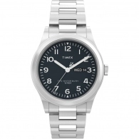 Waterbury Traditional Day Date 39mm Stainless Steel Bracelet Watch 