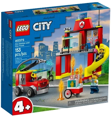 Constructor Lego City Fire Station and Fire Truck 60375 de la 4+ ani photo 1