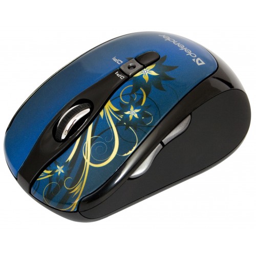 Mouse fara fir Defender MS575 Negru cu albastru / / Negru cu albastru photo 5