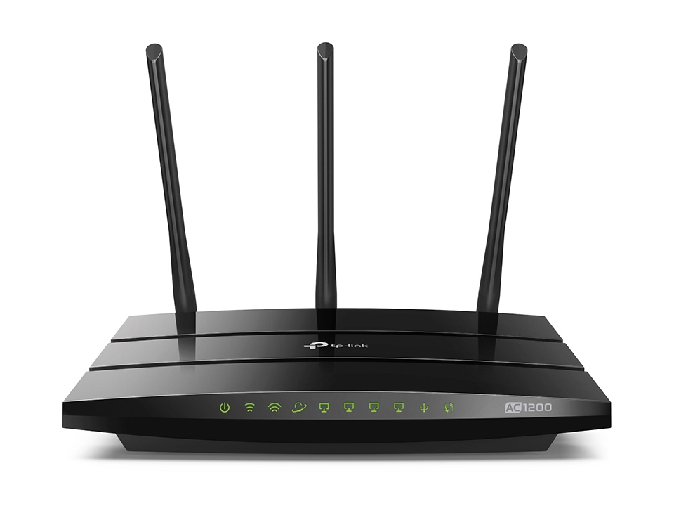 TP-LINK Archer C1200, AC1200 Dual Band Wireless Gigabit Router, Atheros, 867Mbps at 5Ghz + 300Mbps at 2.4Ghz, 802.11ac/a/b/g/n, Beamforming, 1 WAN + 4 LAN, Wireless On/Off and WPS button, 1xUSB for modem, Printer/Storage Sharing, 3 external antennas photo 1