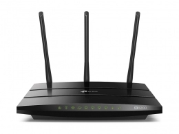 TP-LINK Archer C1200, AC1200 Dual Band Wireless Gigabit Router, Atheros, 867Mbps at 5Ghz + 300Mbps at 2.4Ghz, 802.11ac/a/b/g/n, Beamforming, 1 WAN + 4 LAN, Wireless On/Off and WPS button, 1xUSB for modem, Printer/Storage Sharing, 3 external antennas 