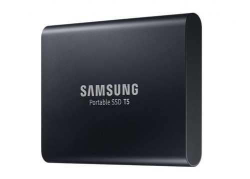 M.2 External SSD 1.0TB Samsung T5 USB 3.1 Gen 2, Black, USB-C, Includes USB-C to A / USB-C to C cables, Sequential Read/Write: up to 540/540 MB/s, V-NAND (TLC), Windows®, Mac, PS4 and Xbox One compatible, Light, Portable, Durable photo 1