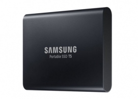M.2 External SSD 1.0TB Samsung T5 USB 3.1 Gen 2, Black, USB-C, Includes USB-C to A / USB-C to C cables, Sequential Read/Write: up to 540/540 MB/s, V-NAND (TLC), Windows®, Mac, PS4 and Xbox One compatible, Light, Portable, Durable thumbnav 1