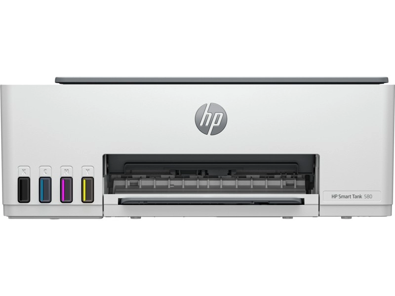 MFD CISS HP Smart Tank 580, White/Gray, Colour Print/Scan/Copier A4, up to 12ppm/5ppm black/color, up to 4800x1200 dpi,  Scan 1200 x 1200, Up to 3000 p/m, 980 Mhz, 64 Mb, 27 Segments + 1.0 inch iCON LCD display, USB 2.0, Bluetooth, Wi-Fi 802.11b/g/n, Wi-F photo 1