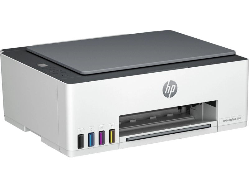 MFD CISS HP Smart Tank 580, White/Gray, Colour Print/Scan/Copier A4, up to 12ppm/5ppm black/color, up to 4800x1200 dpi,  Scan 1200 x 1200, Up to 3000 p/m, 980 Mhz, 64 Mb, 27 Segments + 1.0 inch iCON LCD display, USB 2.0, Bluetooth, Wi-Fi 802.11b/g/n, Wi-F photo 2