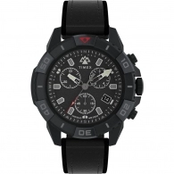Expedition North® Ridge Chronograph 42mm Eco-Friendly Leather Strap Watch 