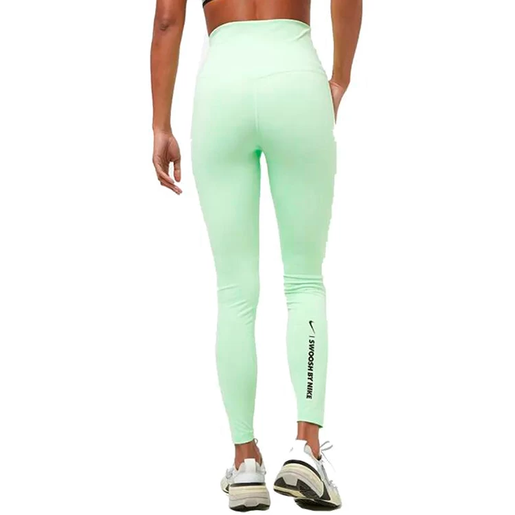Panta-colanti Nike W NK ONE DF HR TGHT GLS / Femei / S / Verde photo 4