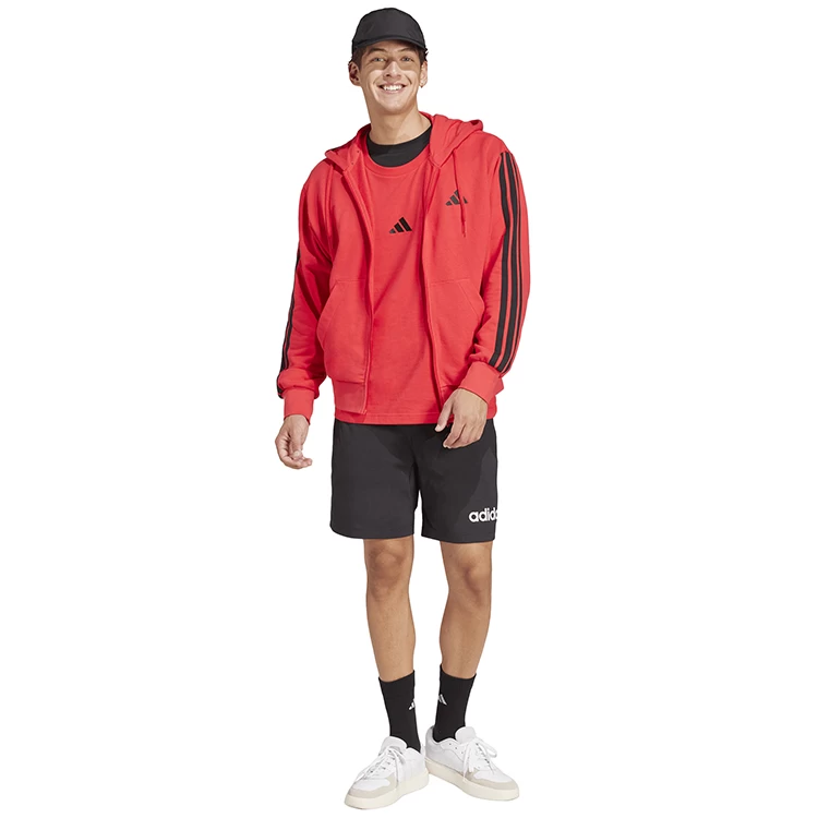 Hanorac pt bărbați Adidas M 3S FT FZ HD M Rosu photo 4