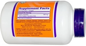 Ацетил-Л-Карнитин Now Sports ACETYL L-CARN 500mg 100 VCAPS thumbnav 3