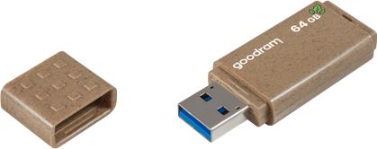64GB USB3.0 Goodram UME3 Eco Friendly, Plastic, Housing made of 100% degradable materials, Anti-slip design (Read 60 MByte/s, Write 20 MByte/s) photo 2