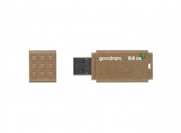 64GB USB3.0 Goodram UME3 Eco Friendly, Plastic, Housing made of 100% degradable materials, Anti-slip design (Read 60 MByte/s, Write 20 MByte/s) thumbnav 1