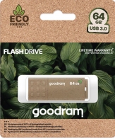 64GB USB3.0 Goodram UME3 Eco Friendly, Plastic, Housing made of 100% degradable materials, Anti-slip design (Read 60 MByte/s, Write 20 MByte/s) thumbnav 3