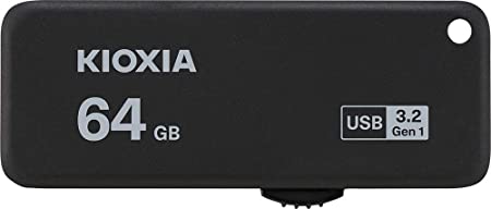 64GB USB3.2  Kioxia (Toshiba) TransMemory U365 Black, Plastic, Capless, Sliding retractable design (Read 150 MByte/s, Write 40 MByte/s) photo 1