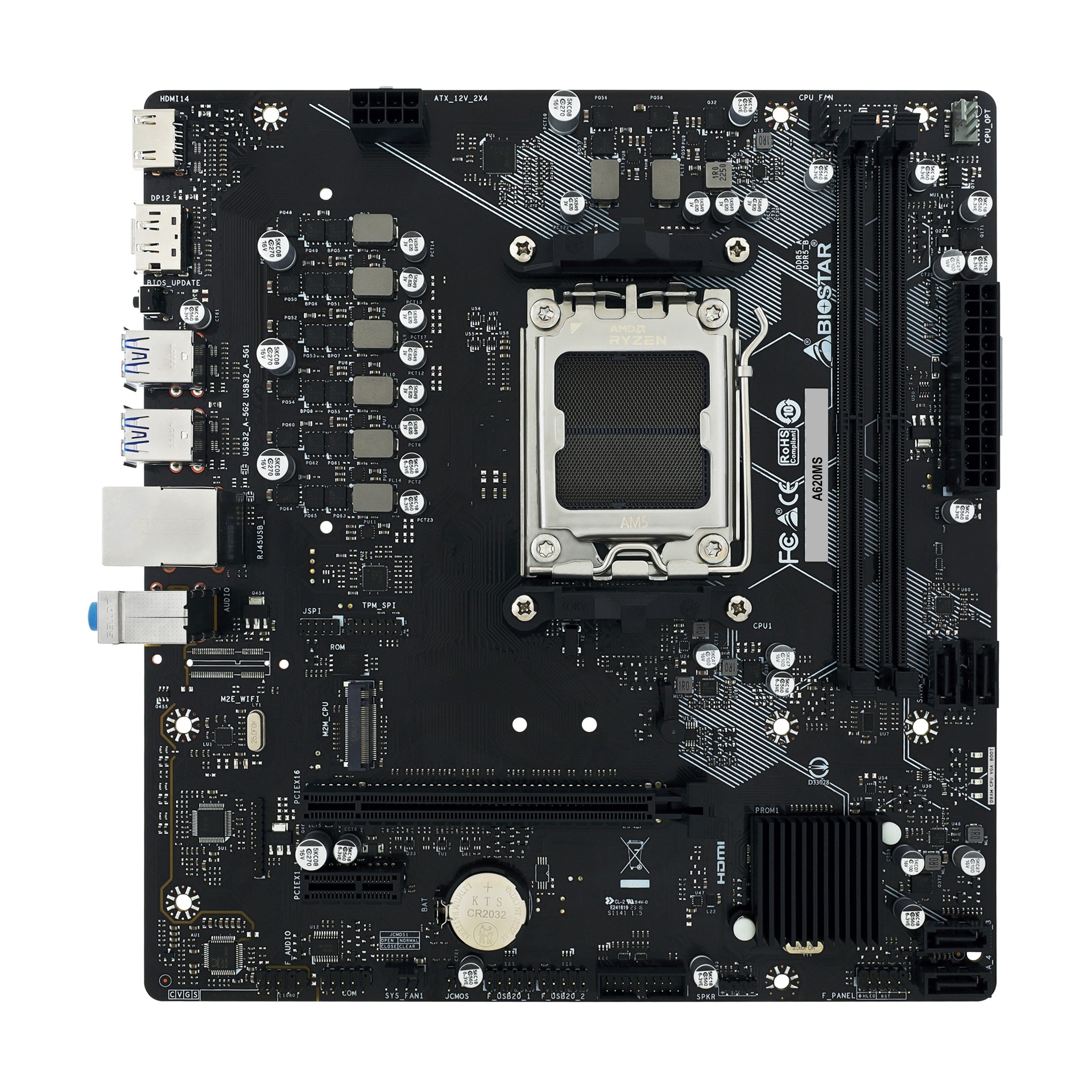 Placa de baza BIOSTAR A620MS / AM5 / A620 / DDR5 / mATX photo 2