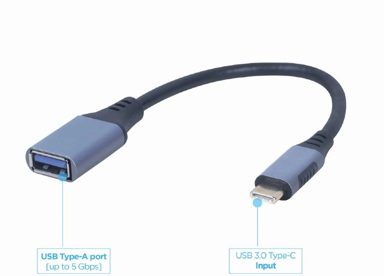 Адаптер Gembird A-USB3C-OTGAF-01/ USB 3.0 OTG Type-C (male) to Type-A (female) photo 3