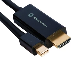Cable miniDP-HDMI - 2.0m - Brackton MDP-HDE-0200.B, 2.0 m, mini DisplayPort to HDMI, digital interface cable, bulk packing 
