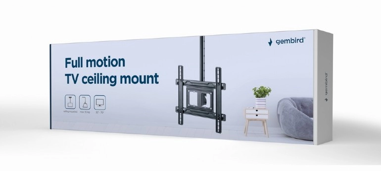 Suport TV de tavan pentru 37-70” Gembird  CM-70ST-01, Black photo 8