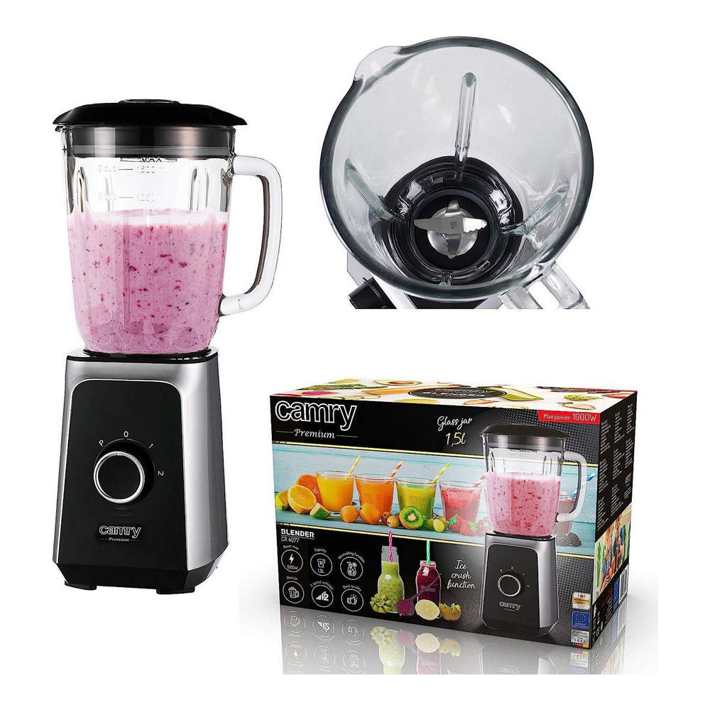 Blender Stationar Camry CR4077 Negru / 2 viteze / ml photo 6