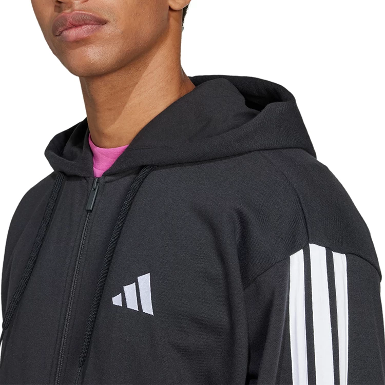 Мужская Толстовка Adidas M 3S FT FZ HD L Черный photo 4