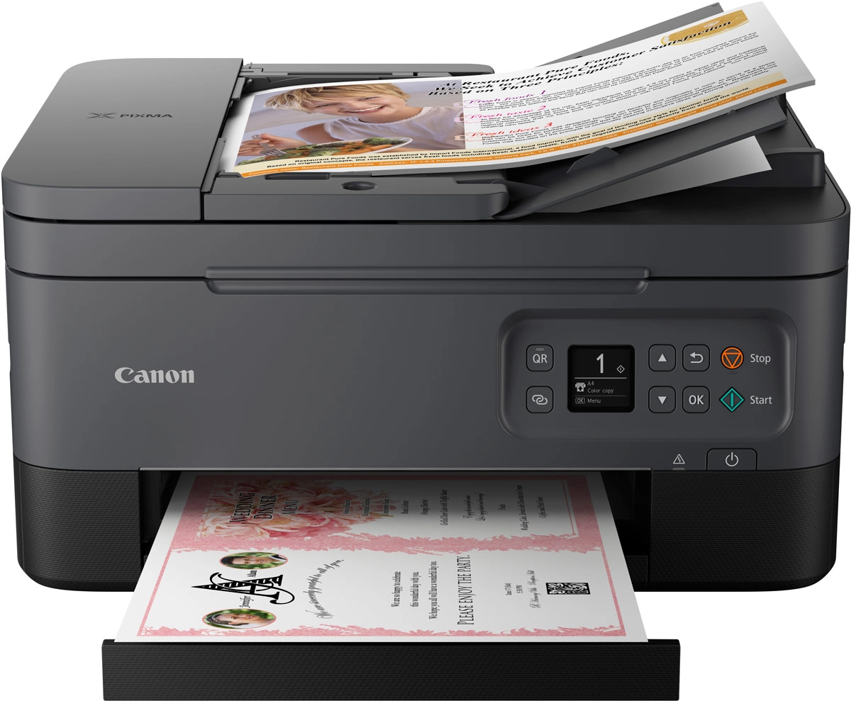 MFD Canon Pixma TS7440 Black, Colour Printer/Duplex/Scanner/Copier/Wi-Fi, ADF(35-sheet), A4, Print 4800x1200dpi_2pl,Scan 600x1200dpi, OLED 1,44", ESAT 13/6,8 ipm,64-300г/м2, Wi-Fi: IEEE802.11 b/g/n PG-460/461XL (180/400&amp;180/300p) photo 1