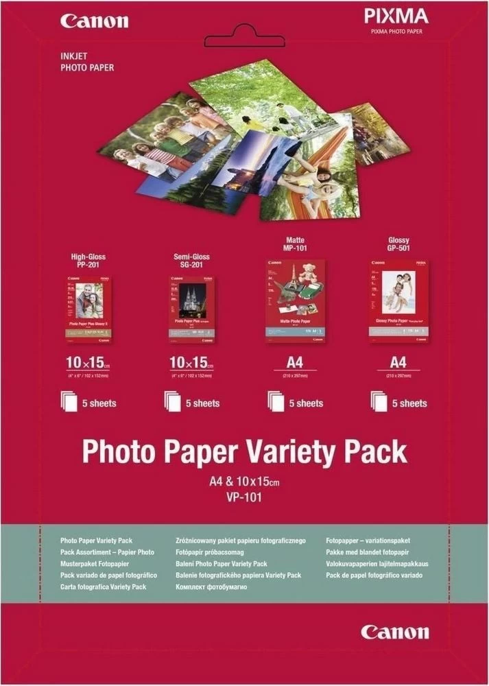 Hartie fotografica Canon Variety Pack VP101S photo 1