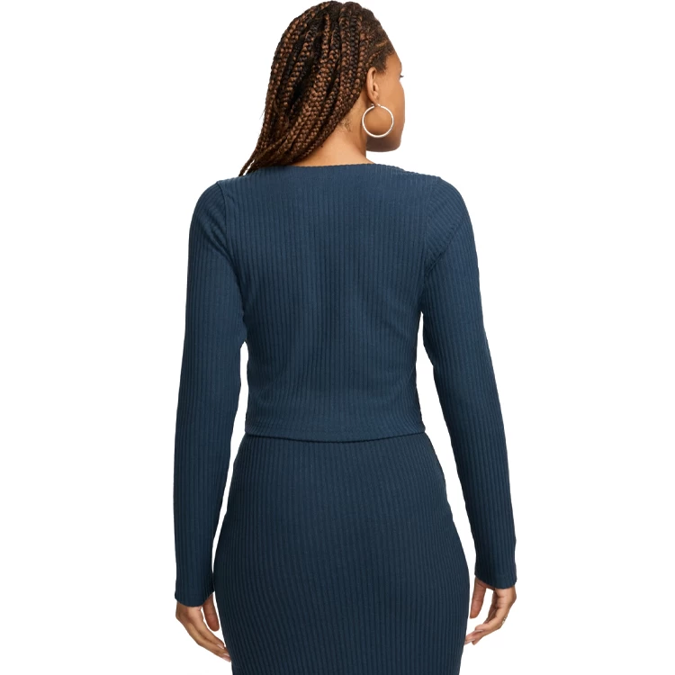 Hanorac Nike W NSW NK CHLL KNT RIB FZ CRDGN XS Albastru Femei photo 4