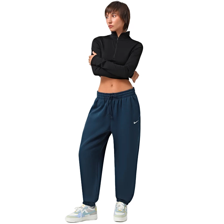 Брюки Nike W NSW PHNX FLC HR OS PANT 2 L Синий Женский photo 4