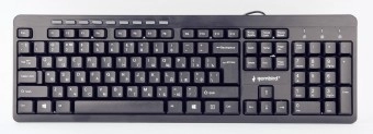 Gembird KB-UM-106-RU Multimedia keyboard, Silent, 9 hotkeys, USB, Black, EN/RU photo 1