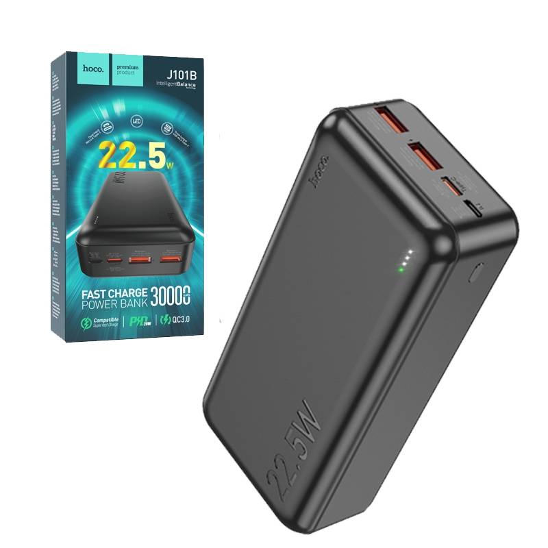 Портативный аккумулятор HOCO J101B Astute / 22.5W / 30000mAh / Black photo 3