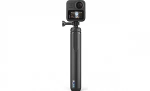 GoPro Max Grip + Tripod - for capturing 360 footage without the grip in your shot. Use it as a camera grip, extension pole or quick-deploy tripod. Compatible with all GoPro cameras. 