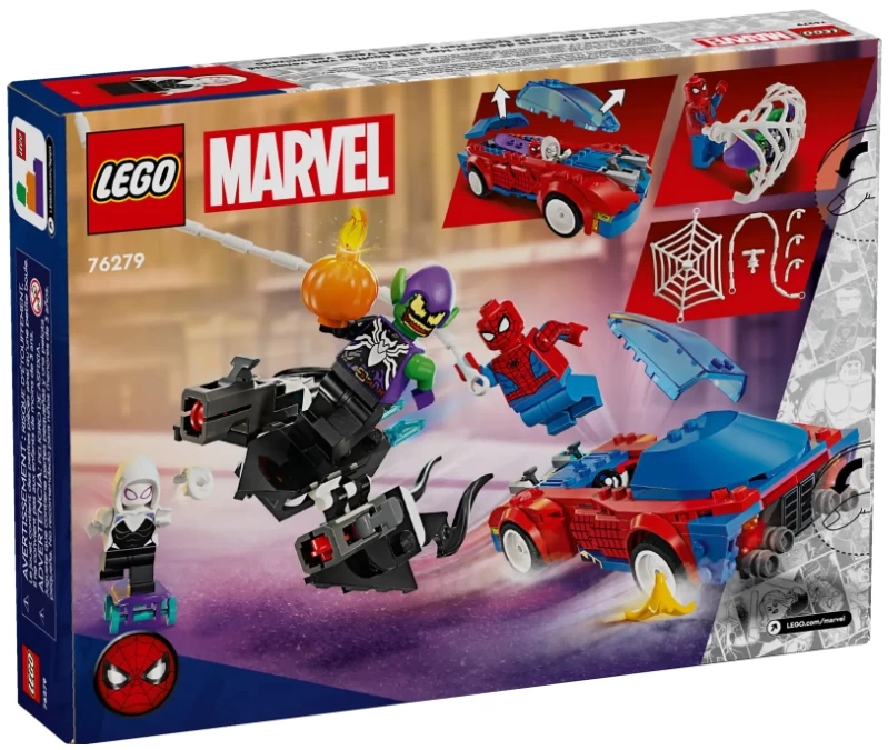 Constructor Lego Marvel Spider-Man Race Car &amp; Venom Green Goblin 76279 de la 7+ ani photo 1