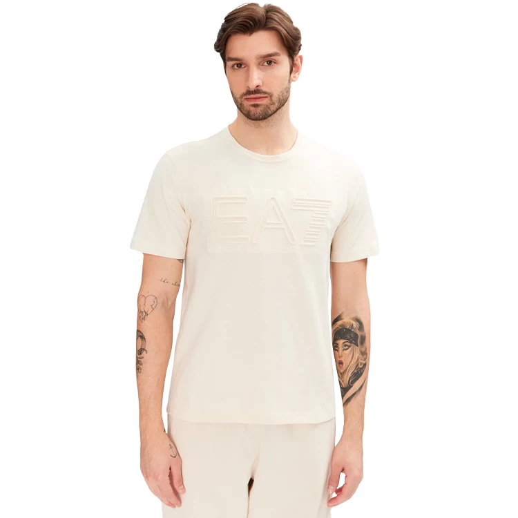 Tricou bărbătesc EA7 EMPORIO ARMANI TRAIN LOGO SERIES M OVERSIZE L XXL Bej photo 4
