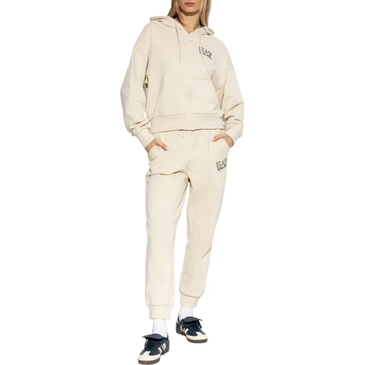 Costum Sportiv EA7 EMPORIO ARMANI TRAIN VISIBILITY W T-SUIT FZ C S Bej Femei photo 6