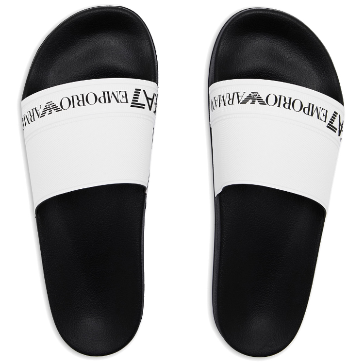 Шлепанцы EA7 EMPORIO ARMANI WATER SPORTS TAPE SLIDE U TEXT / Женский / 36 / Черный/Белый photo 3