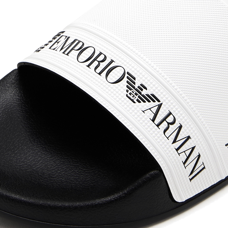 Шлепанцы EA7 EMPORIO ARMANI WATER SPORTS TAPE SLIDE U TEXT / Женский / 36 / Черный/Белый photo 4