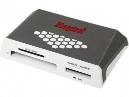 Card Reader All-in-1 Kingston USB 3.0 High-Speed Media Reader, USB3.0, Compact Flash Type I/II, SD/SDHC UHS I-II/SDXC UHS I-II, microSD/microSDHC UHS-I/microSDXC UHS-I, Memory Stick PRO/Duo/PRO Duo/ PRO-HG Duo 