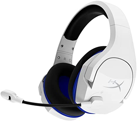 Wireless headset HyperX Cloud Stinger Core PS4/PC, White, 90-degree rotating ear cups, Microphone built-in, Frequency response: 20Hz–20,000 Hz, Cable length:1.3m+1.7m extension, 3.5 jack, Input power rated 30mW, maximum 500mW, Noise-cancelling mic photo 1